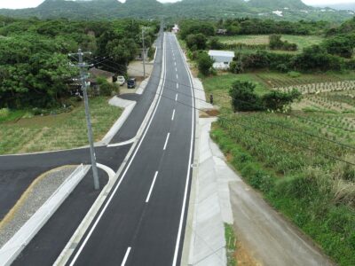 石川謝花線道路改良工事